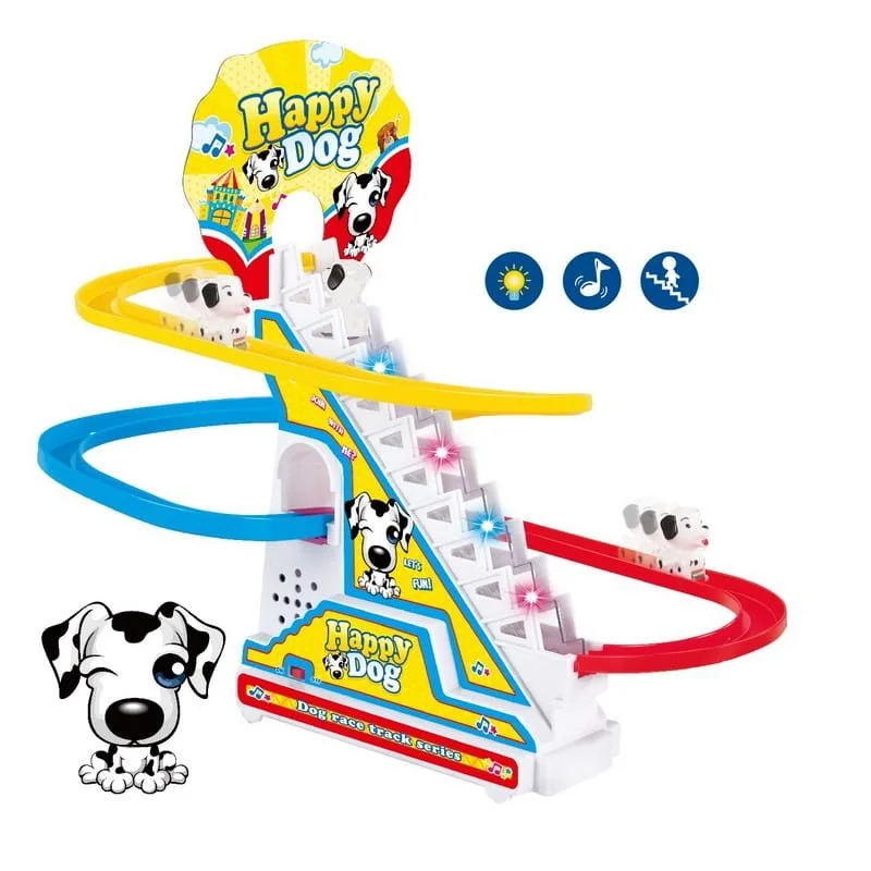 Happy Dog Slide Race Track Series - Interactive Musical Climbing Toy